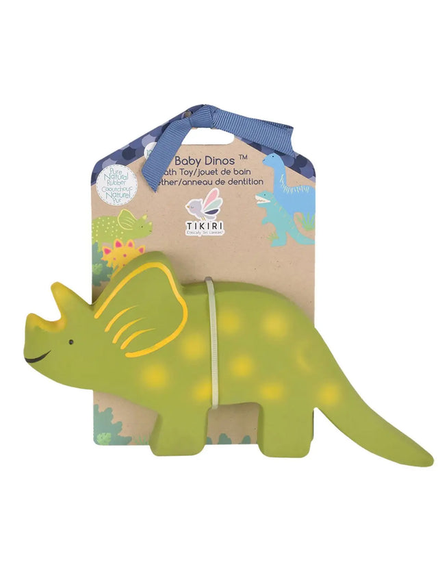 Baby Triceratops Natural Rubber Toy Baby : Toys : Teether : Bath Tikiri Toys Baby Triceratops Natural Rubber Toy