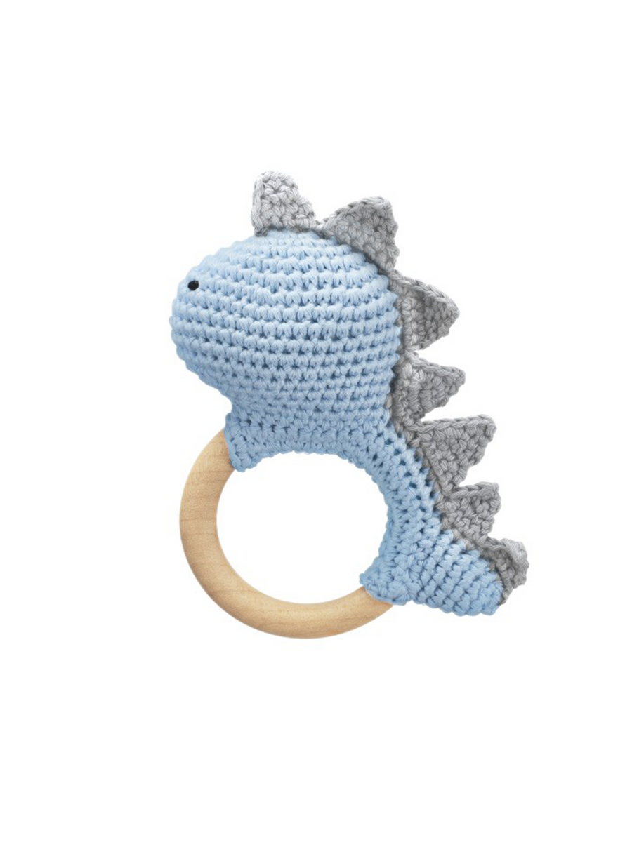 Dino Rattle Teething Ring Baby : Toys : Plush-Crinkle : Rattle : Teether MAYLILY Dino Rattle Teething Ring