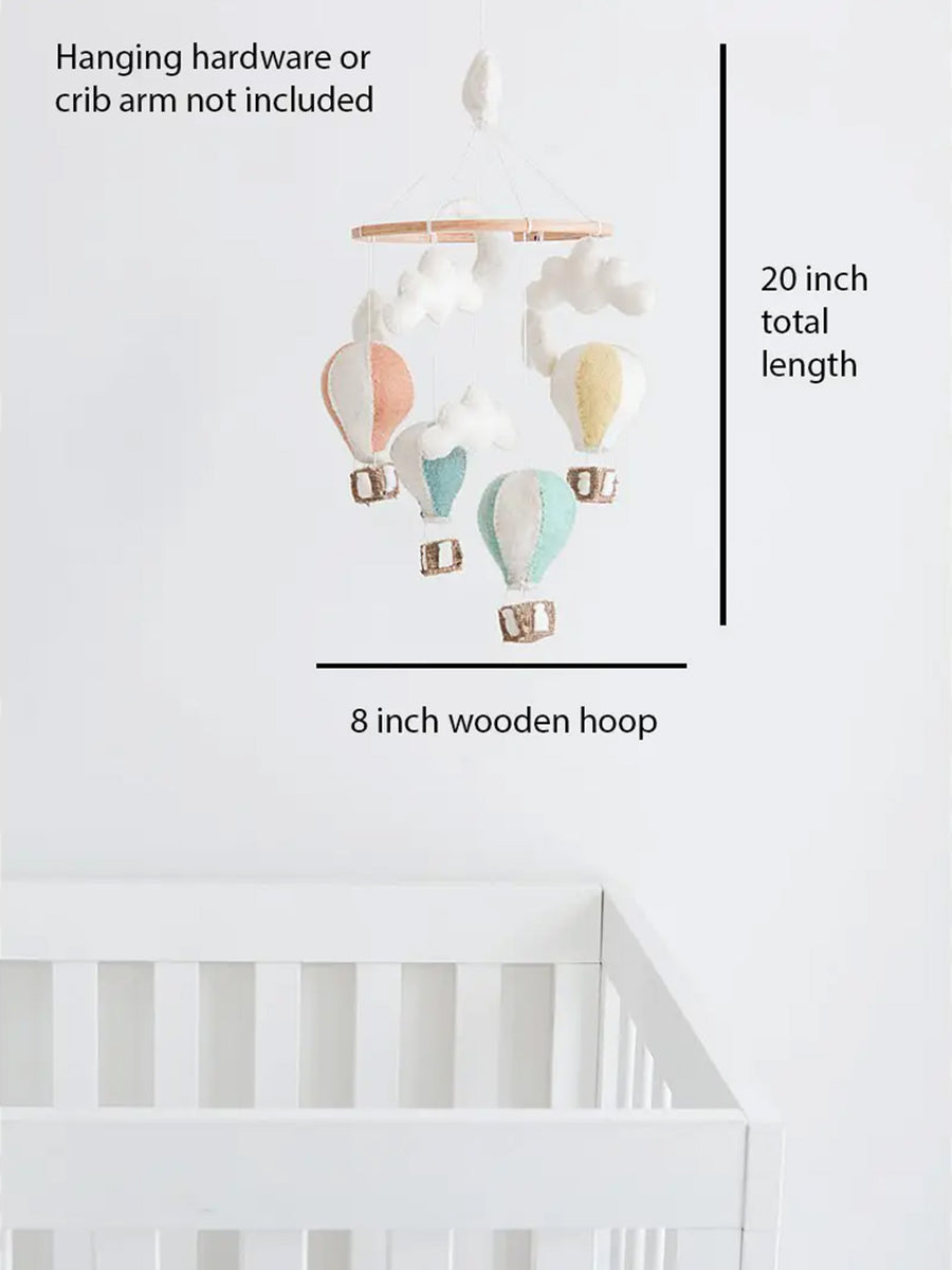 Hot Air Balloon Crib Mobile Baby : Nursery : Decor : Parent Nivas Hot Air Balloon Crib Mobile