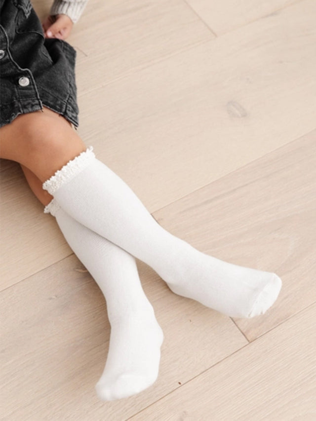 Lace Top Knee High Socks Baby-Kids : Accessories : Socks Little Stocking Co 