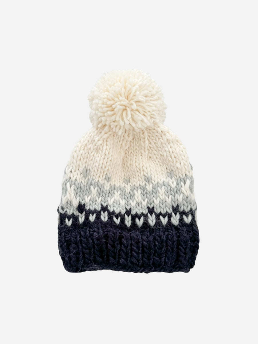 Nell Stripe Pom Knit Hat