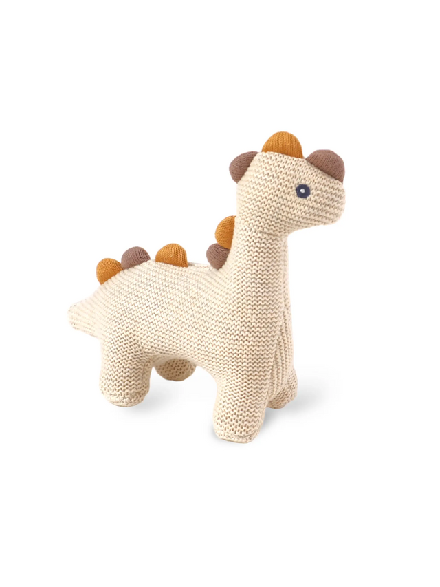 Organic Cotton Dino Stuffed Animal Toy Baby-Kids : Toys : Plush-Crinkle Viverano Organic Cotton Dino Stuffed Animal Toy