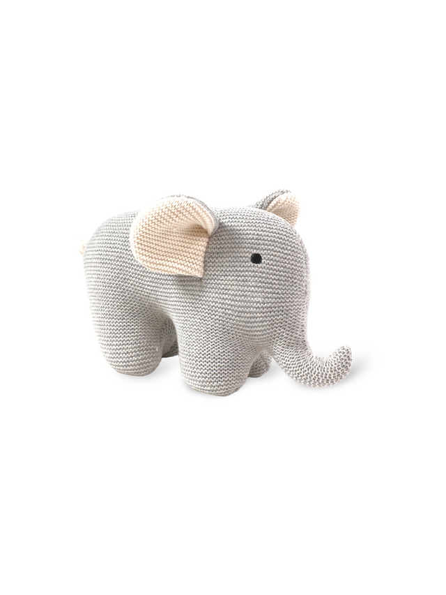 Organic Cotton Elephant Knit Stuffed Animal Toy Baby-Kids : Toys : Plush + Crinkle Viverano 