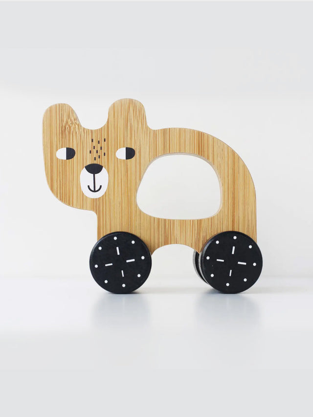 Wooden Bear Push Toy Baby-Kids : Toys : Wooden Wee Gallery Wooden Bear Push Toy