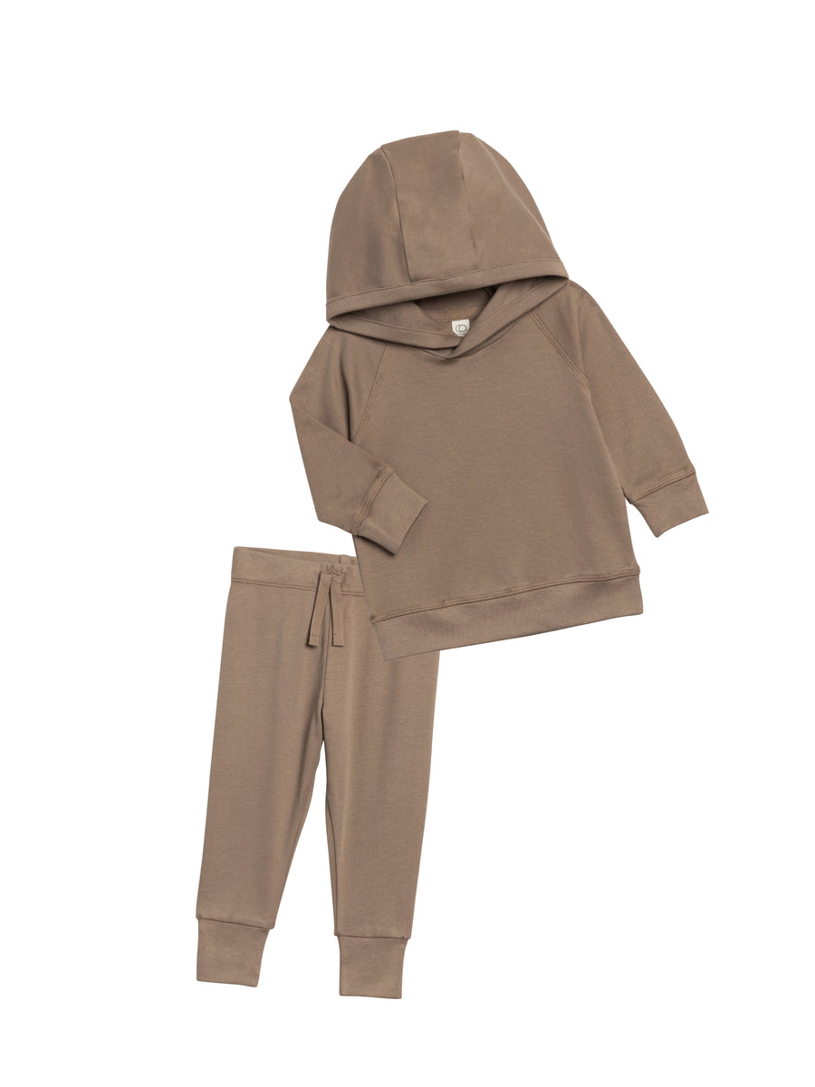 Organic Hoodie and Pant Set Baby-Kids : Virtual Set : Bottoms : Joggers : Tops : Hoodies : Long Sleeves Colored Organics 