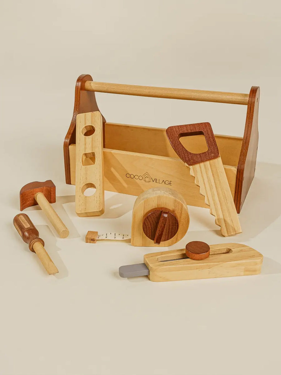 Wooden Tool Playset Kids : Toys : Wooden Coco Village Wooden Tool Playset