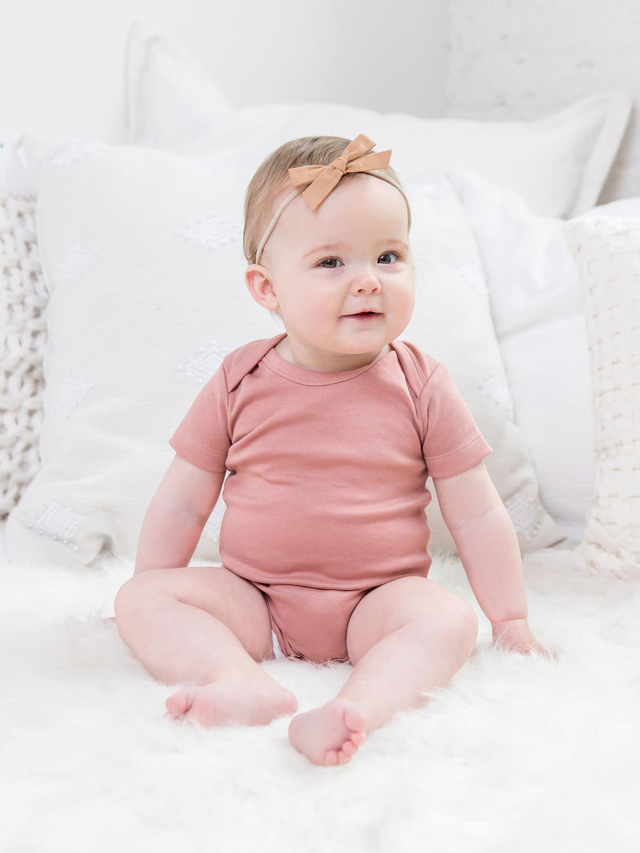 Classic Short Sleeve Bodysuit Baby : One Pieces : Bodysuits : Short Sleeves Colored Organics Baby Short Sleeve Bodysuit - Girl & Boy - Organic