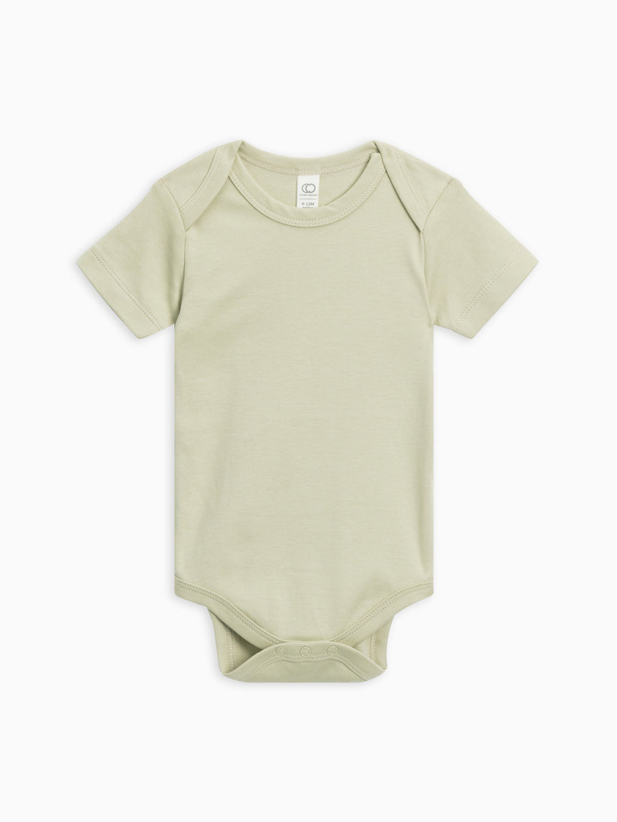 Classic Short Sleeve Bodysuit Baby : One Pieces : Bodysuits : Short Sleeves Colored Organics Baby Short Sleeve Bodysuit - Girl & Boy - Organic