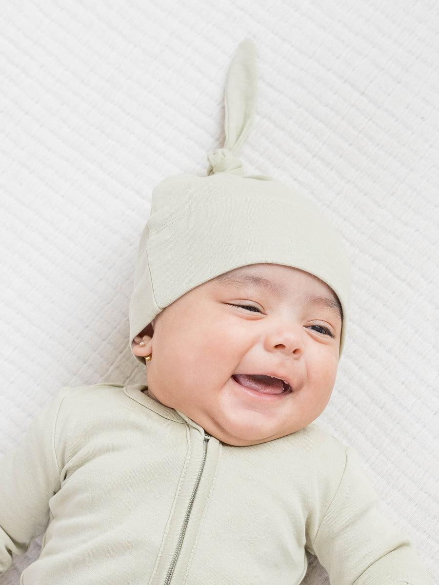 Classic Knotted Hat Baby : Accessories : Hats Colored Organics Top Knot Baby Hat - Newborn Girls & Boys - Organic