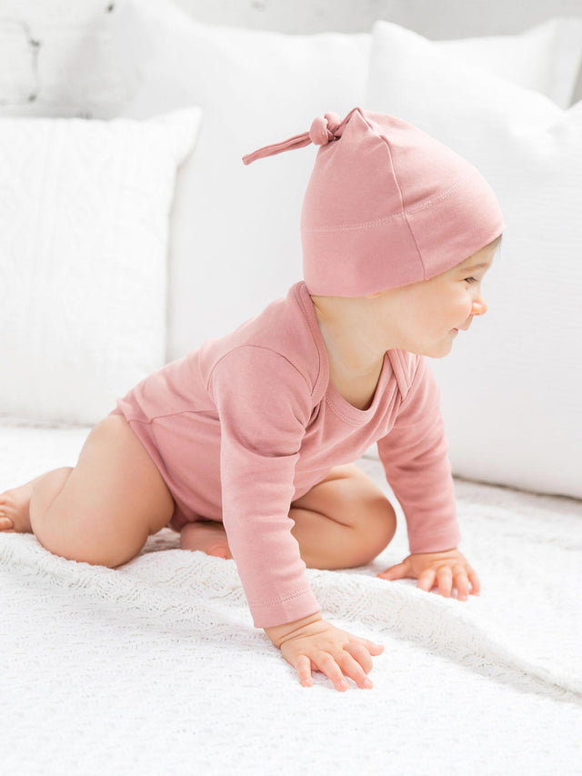 Classic Knotted Hat Baby : Accessories : Hats Colored Organics Top Knot Baby Hat - Newborn Girls & Boys - Organic