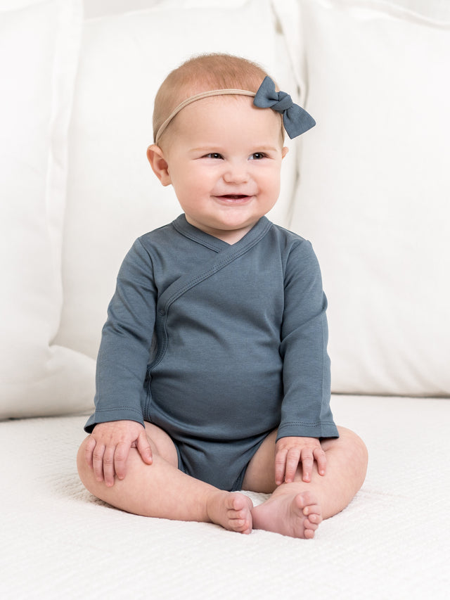 Classic Kimono Bodysuit - Long Sleeve Baby : One Pieces : Kimono Bodysuits : Short Sleeves Colored Organics Side-Snap Kimono Bodysuit - Long Sleeve - Organic