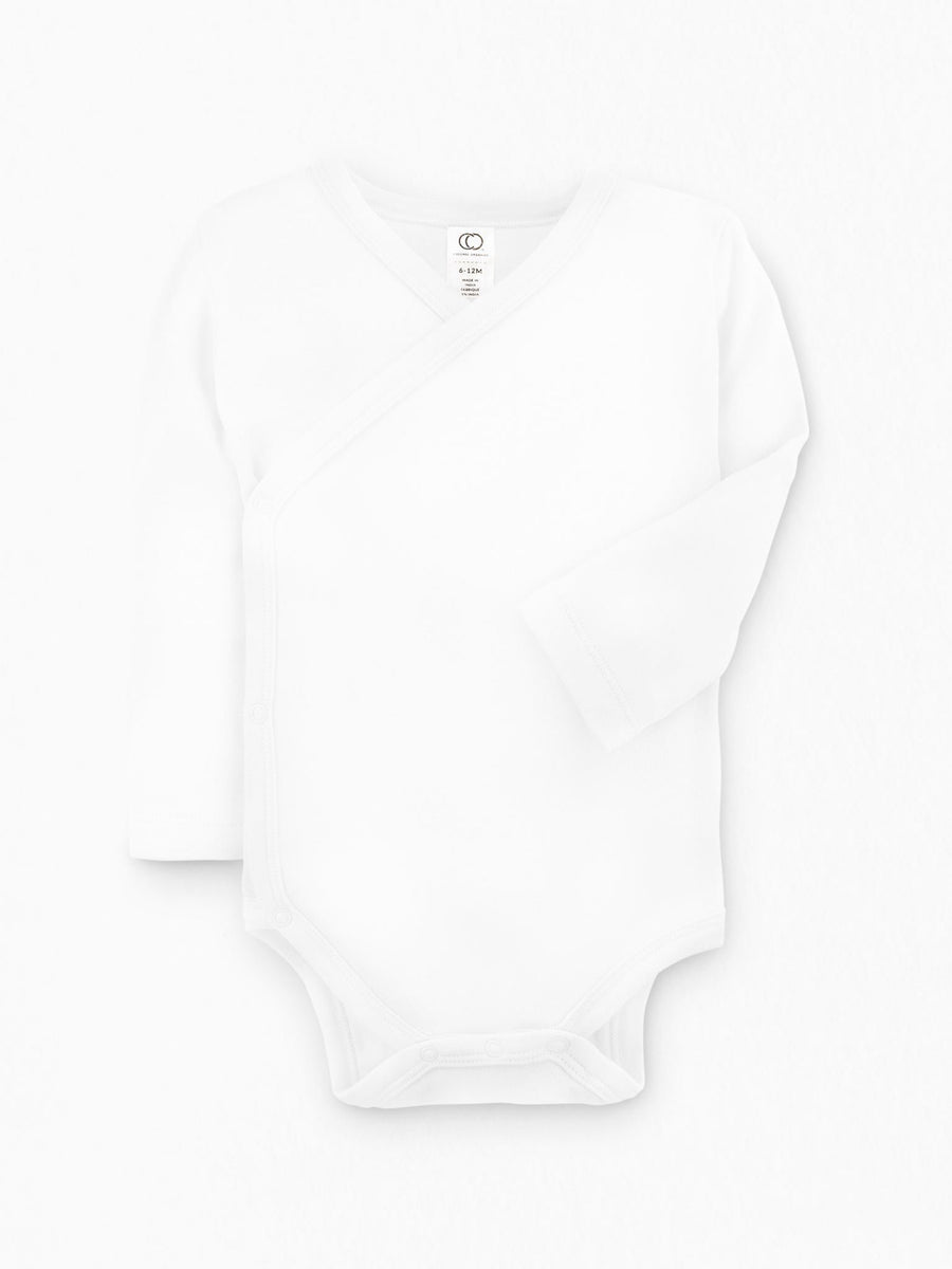 Classic Kimono Bodysuit - Long Sleeve Baby : One Pieces : Kimono Bodysuits : Short Sleeves Colored Organics Side-Snap Kimono Bodysuit - Long Sleeve - Organic