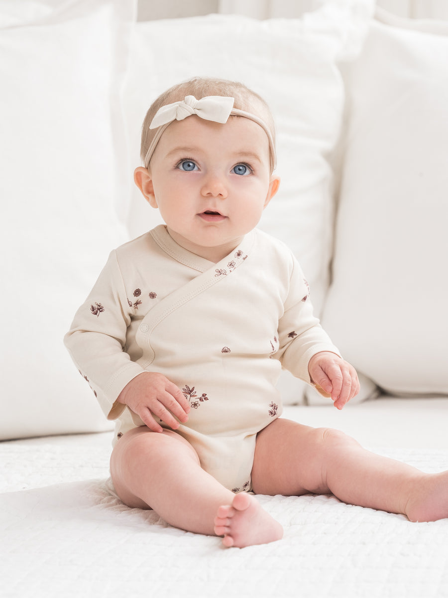 Kai Kimono Bodysuit Baby : Bodysuits : Kimono Colored Organics Organic Cotton Kai Kimono Bodysuit