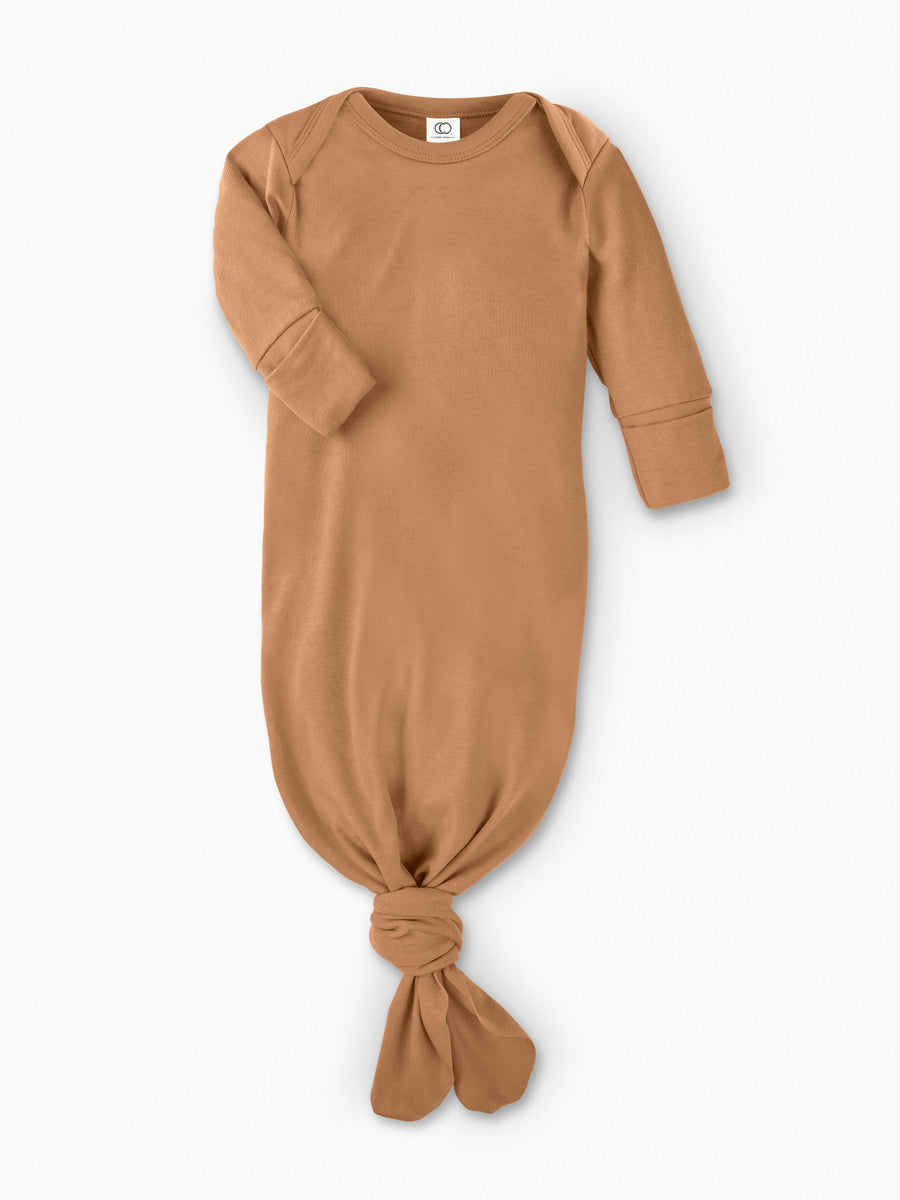 Infant Gown Baby : One Pieces : Gowns : Long Sleeves Colored Organics Newborn Baby Sleeper Gown - 100% Organic Cotton