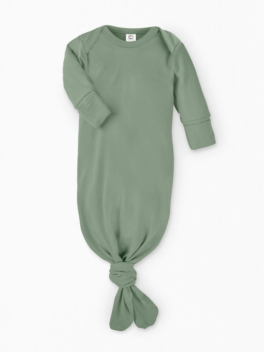 Infant Gown Baby : One Pieces : Gowns : Long Sleeves Colored Organics Newborn Baby Sleeper Gown - 100% Organic Cotton