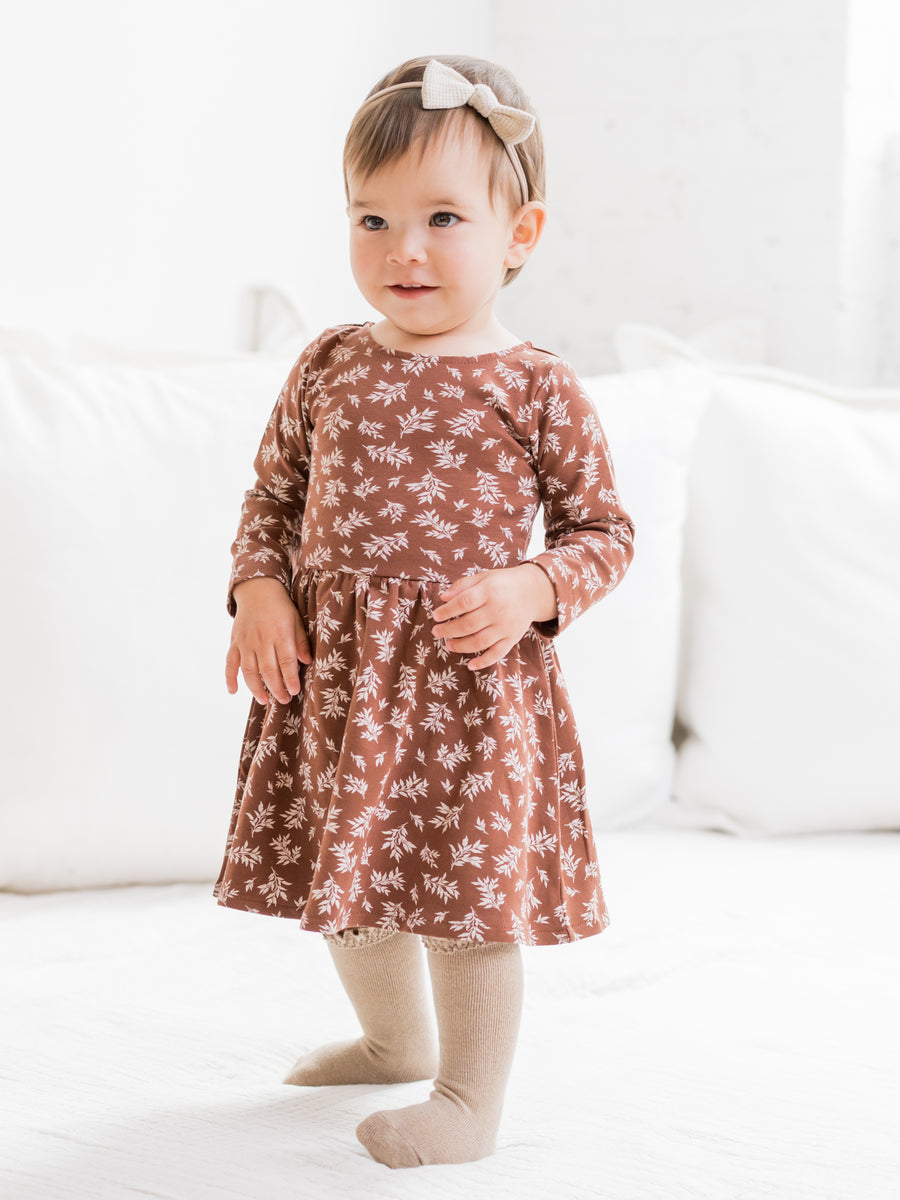 Stella Long Sleeve Swing Dress Baby-Kids : Tops : Dresses Colored Organics Organic Cotton Stella Long Sleeve Swing dress for Baby and Toddler - Girl & Boy 