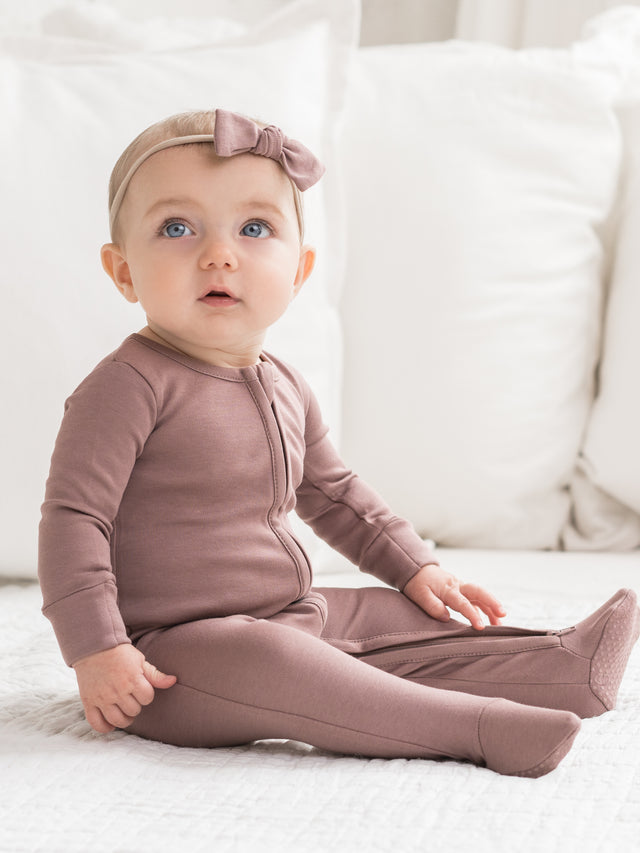 Peyton Zipper Sleeper Baby : One Pieces : Sleepers : Long Sleeves Colored Organics Organic Baby Peyton Zipper Footed Sleeper