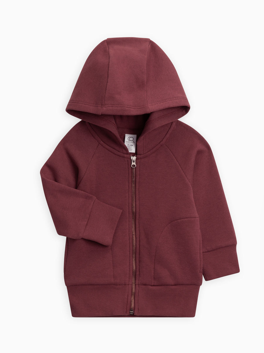 Max Fleece Zip-Up Hoodie Baby-Kids : Tops : Long Sleeve : Hoodies Colored Organics Organic Cotton Max Fleece Zip Up Hoodie Sweatshirt 