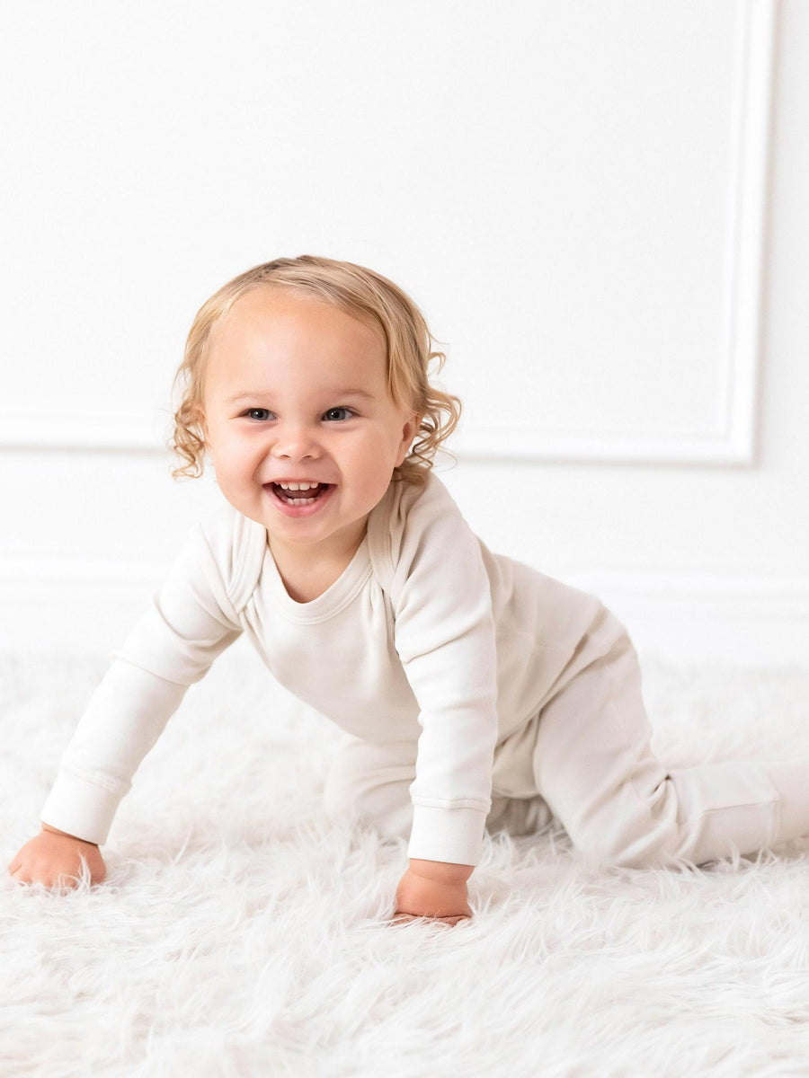 Classic Aspen Romper Baby : Rompers : Long Sleeves Colored Organics Aspen Long Sleeve Baby Romper - Boy & Girl - Organic