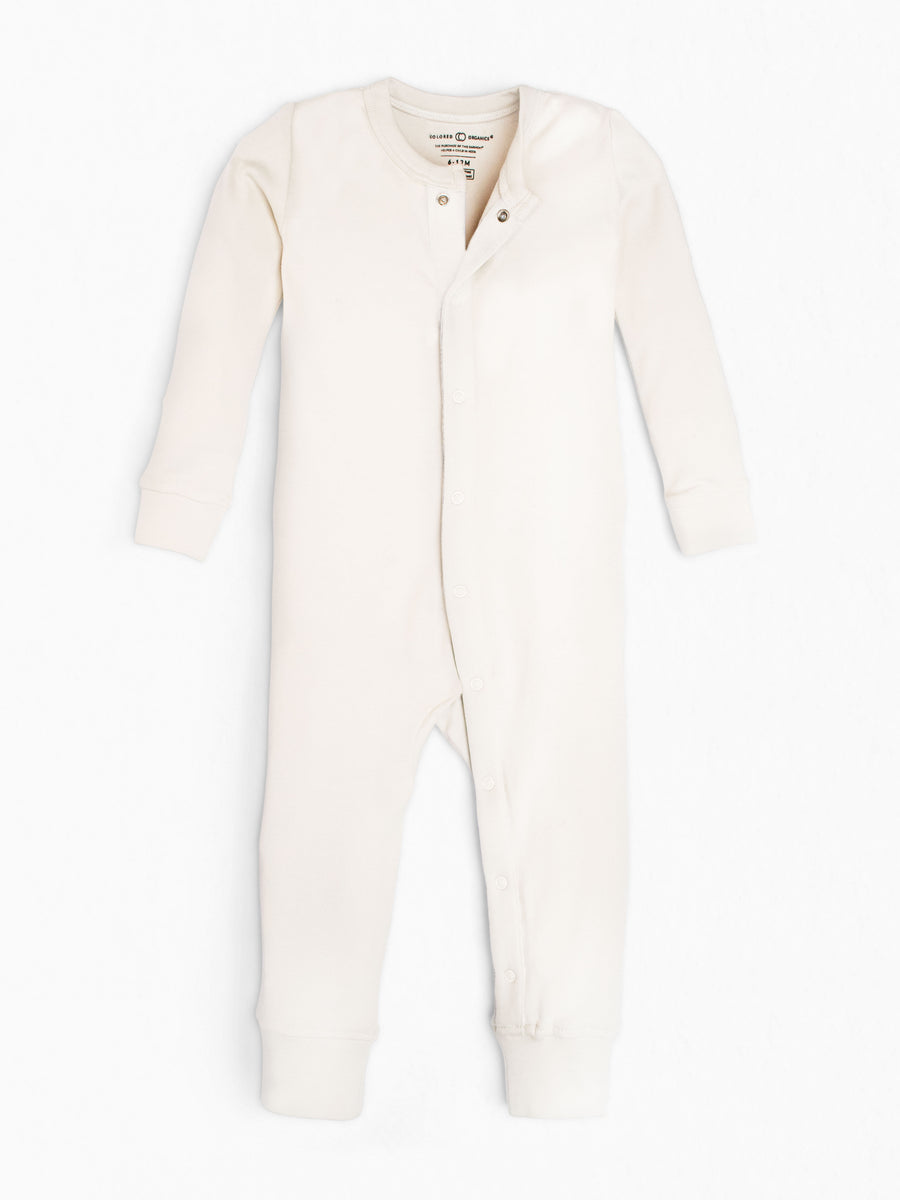 Emerson Sleeper Baby : One Pieces : Sleepers : Long Sleeves Colored Organics Emerson Baby Sleeper - Girls & Boys - 100% Organic