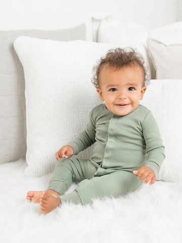 Emerson Sleeper Baby : One Pieces : Sleepers : Long Sleeves Colored Organics Emerson Baby Sleeper - Girls & Boys - 100% Organic