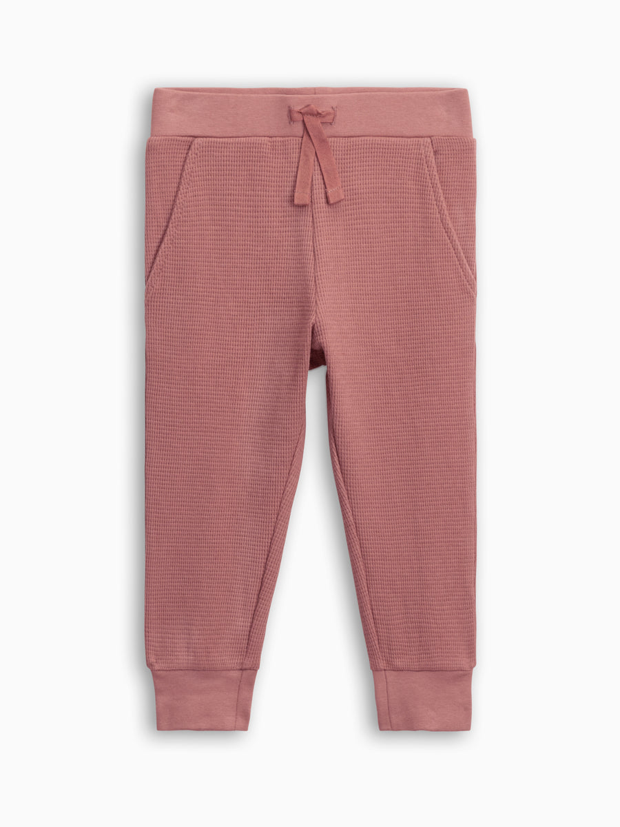 Nelson Waffle Knit Jogger Baby-Kids : Bottoms : Joggers Colored Organics Organic Cotton Baby and Kids Nelson Waffle Knit Jogger