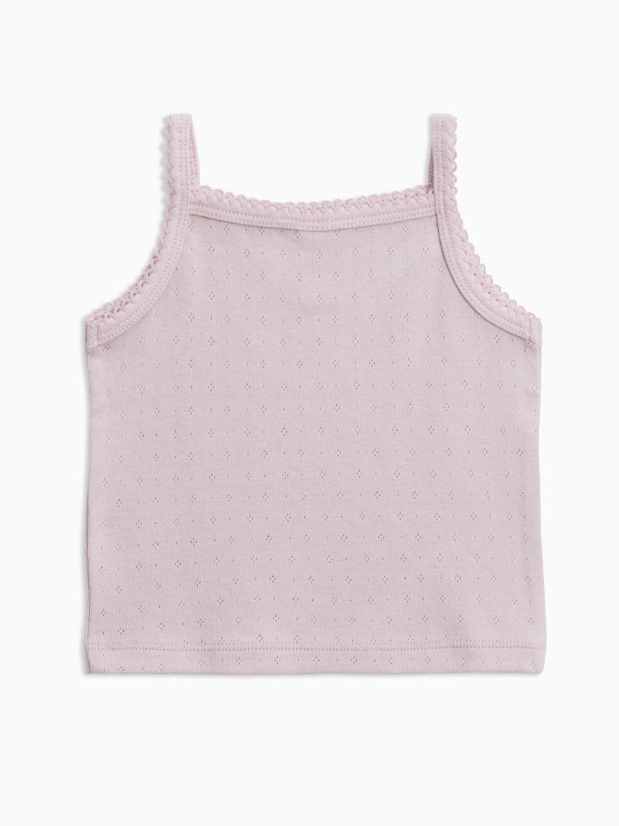 Iris Pointelle Tank Top Baby-Kids : Tops : Tanks Colored Organics Organic Baby and Kids Iris Pointelle Tank Top