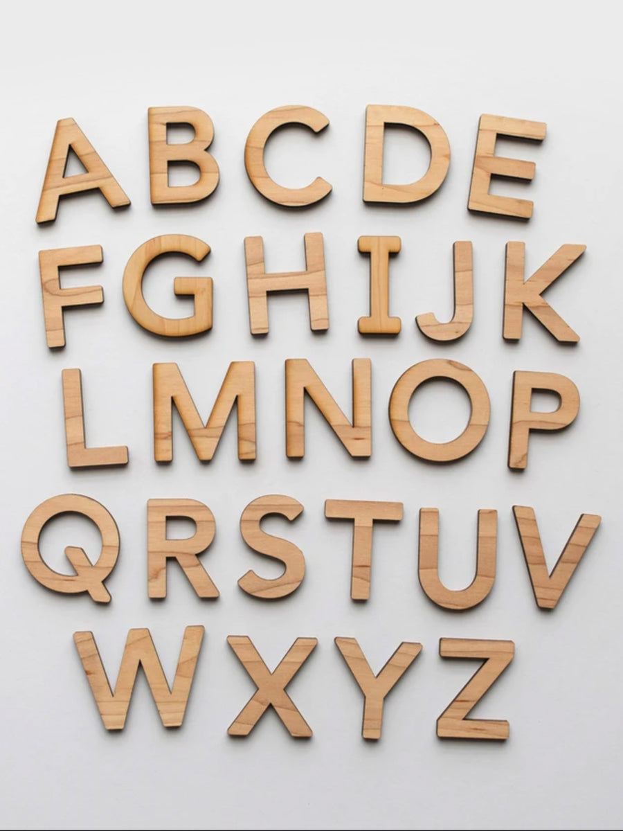 Wooden Uppercase Alphabet Set Baby : Toys : Learning : Wooden Glad Folk Wooden Uppercase Alphabet Set