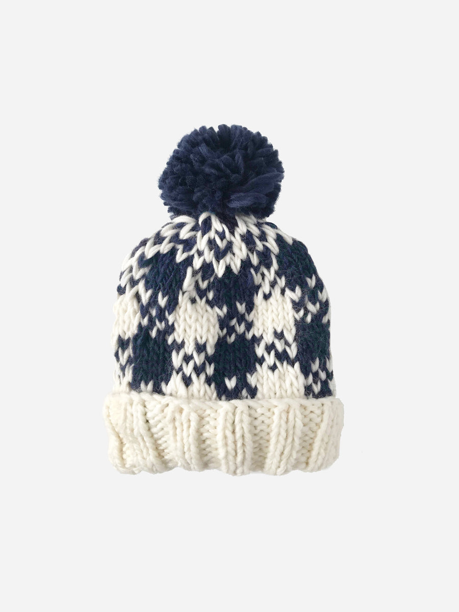 Buffalo Check Knit Hat Baby : Accessories : Hats Blueberry Hill Buffalo Check Knit Hat