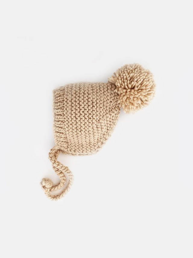 Knit Pom Pom Bonnet Baby : Accessories : Hats Huggalugs 