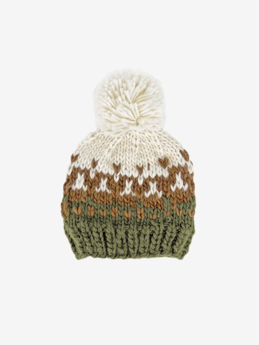 Navy Nell Stripe Pom Knit Hat Baby-Kids : Accessories : Hats Blueberry Hill 