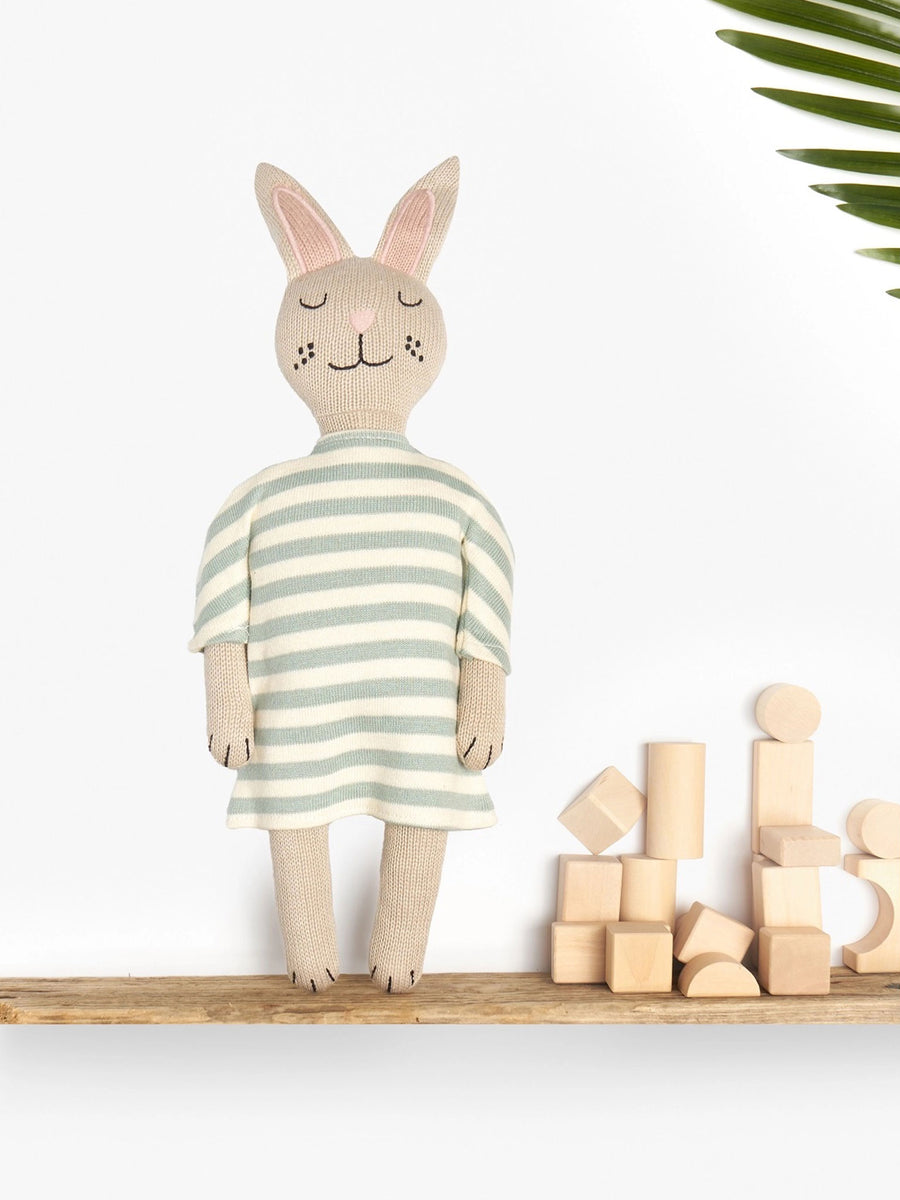 Organic Cotton Bunny Doll Baby-Kids : Toys : Plush-Crinkle Best Years Ltd Organic Cotton Bunny Doll