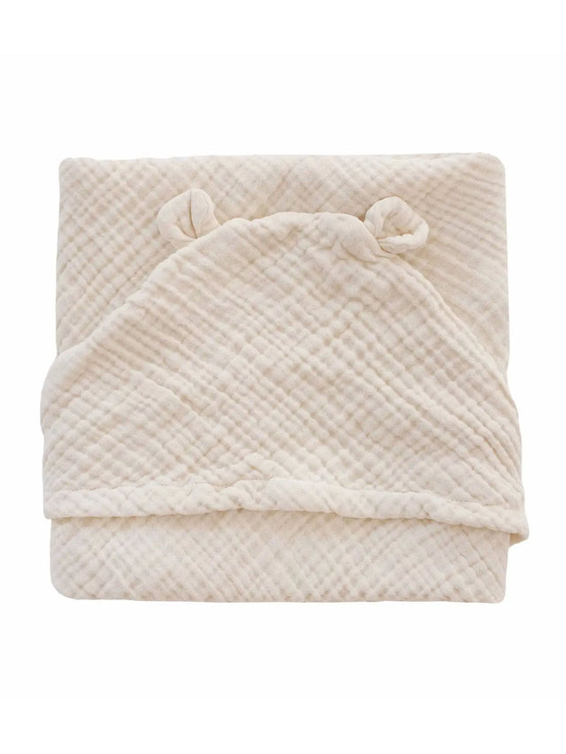 Organic Muslin Hooded Towel Baby-Kids : Nursery : Bath Little Otja Organic Muslin Hooded Towel