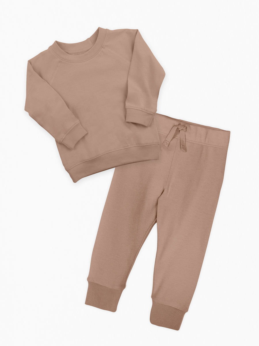 2-Piece Organic Pullover and Pants Set Baby-Kids : Virtual Set : Bottoms : Joggers : Tops : Pullovers : Long Sleeves Colored Organics 