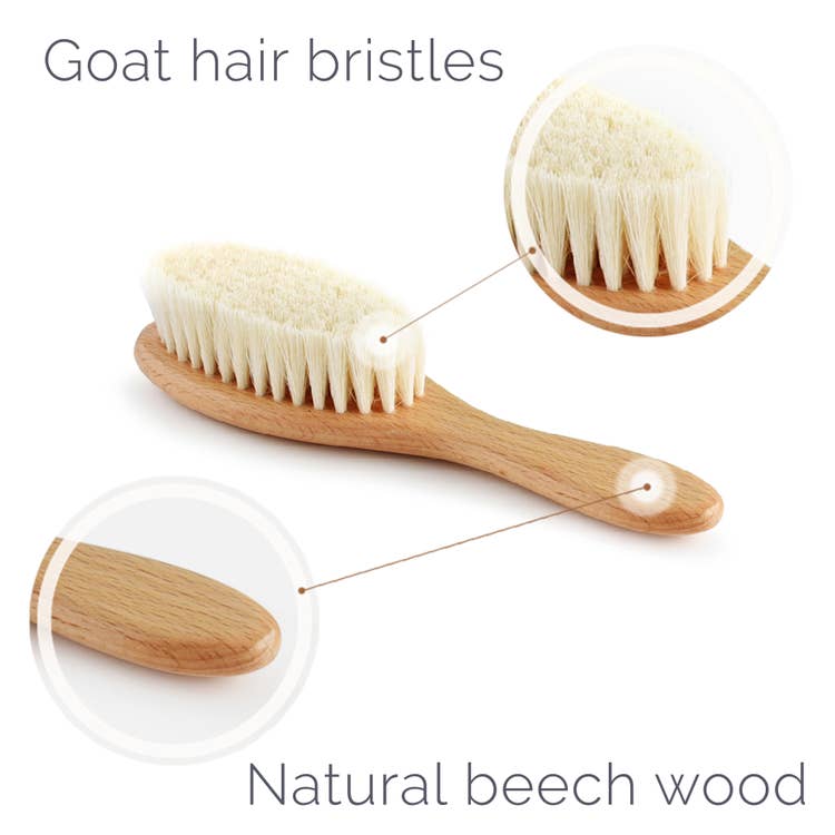 Wooden Hair Brush Set Baby : Parent : Nursery : Bath Natemia 