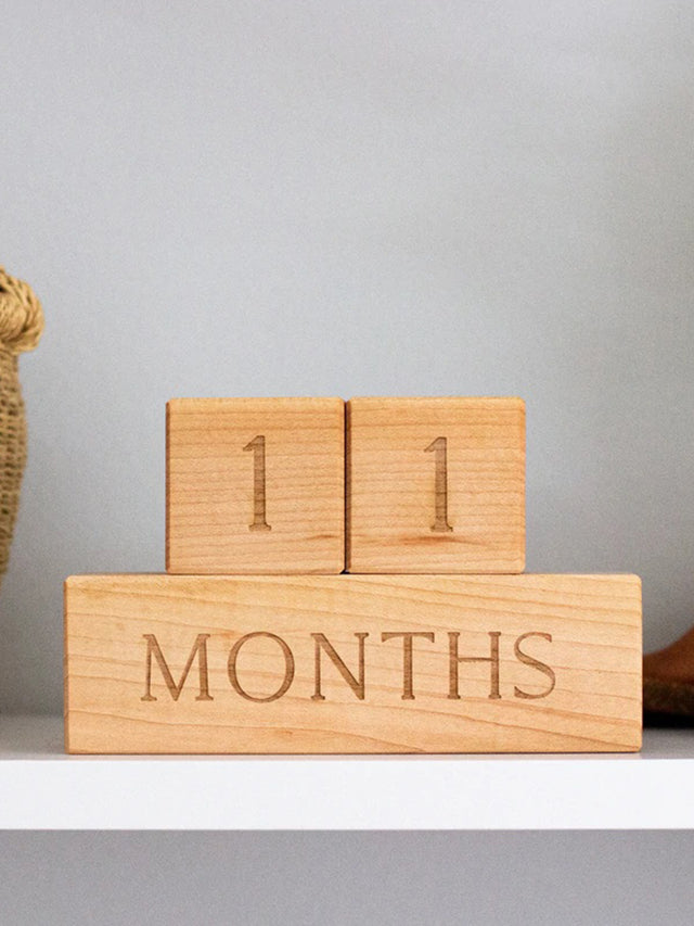 Wooden Milestone Blocks Baby : Nursery : Decor : Parent Glad Folk Wooden Milestone Blocks