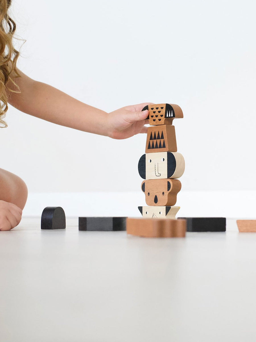 Animal Tower Baby-Kids : Toys : Wooden Wee Gallery Animal Tower